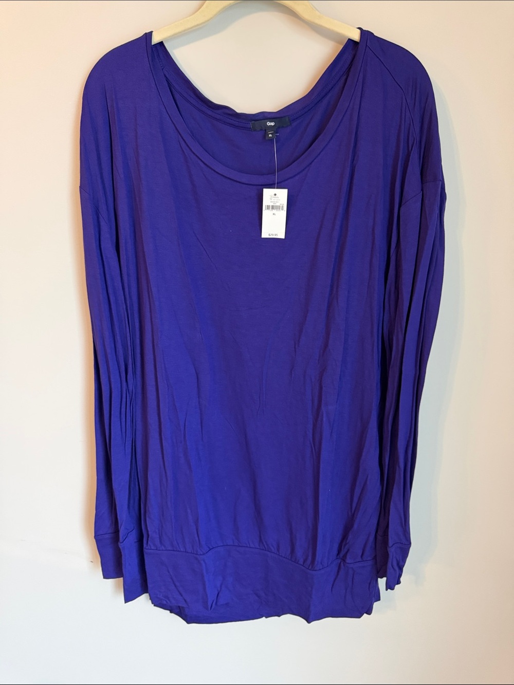 GAP Purple Long-Sleeve Crewneck Tee